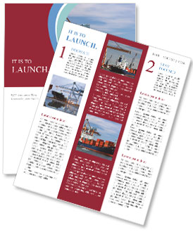 Container Ship in Harbor Newsletter Template