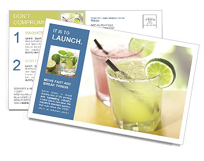 Margarita Beverage Postcard Template