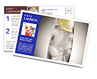 Ice Lemon Water Postcard Template