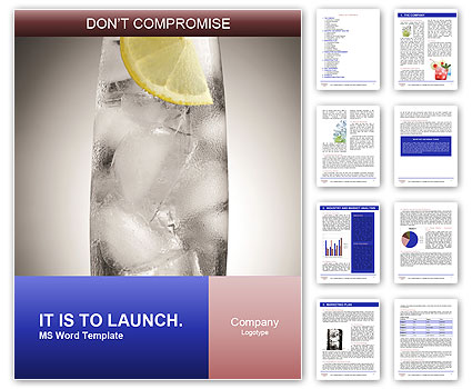 Ice Lemon Water Word Template