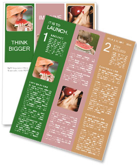 Small Girl Eating Melon Newsletter Template