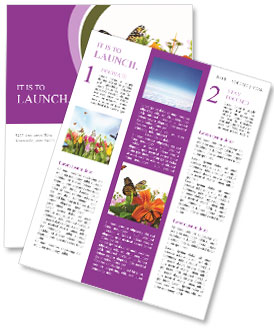 Butterfly in Flowers Newsletter Template