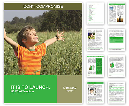 Blond Small Boy Word Template