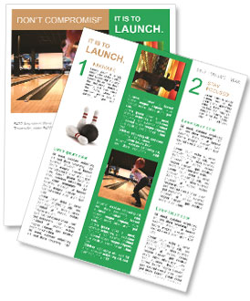 Play Bowling with Friends Newsletter Template