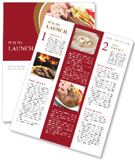 Fried Chicken Served with Rice and Veggies Newsletter Template