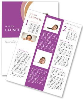 Man Looking Up Newsletter Template