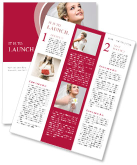 Bride with Orchid Newsletter Template