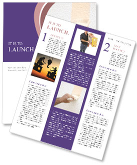 Man Painting Walls in New House Newsletter Template