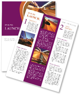 Driving in Downtown at Night Newsletter Template