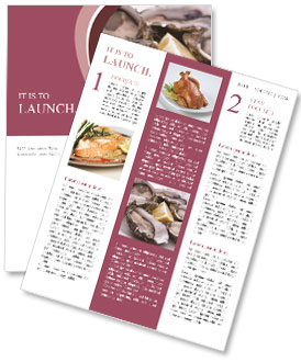 Oysters Served with Lemon Newsletter Template