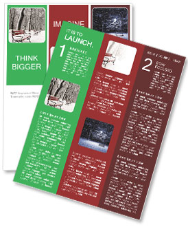 Benches Covered with Snow in City Park Newsletter Template