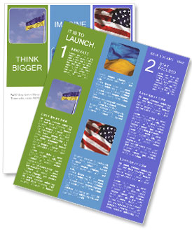 National Ukrainian Flag Newsletter Template