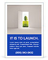 View to Green Tree from Open Doorway Ad Template