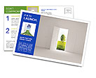 View to Green Tree from Open Doorway Postcard Template