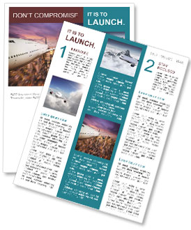 Aircraft Flying Above the City Newsletter Template