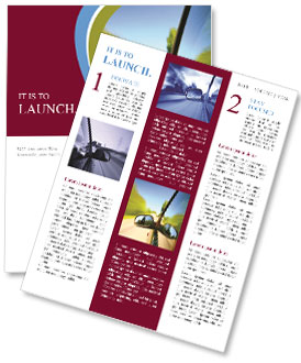 View from Car Side Mirror Newsletter Template