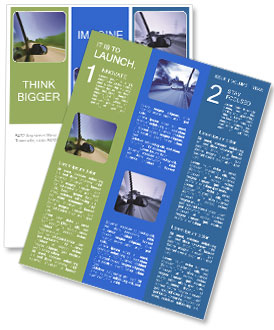 Vehicle Driving on the Road Newsletter Template