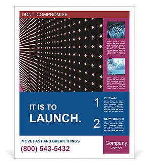 Black Dotted Wall Poster Template