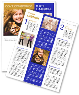 Sunny Autumn Day in City Park Newsletter Template