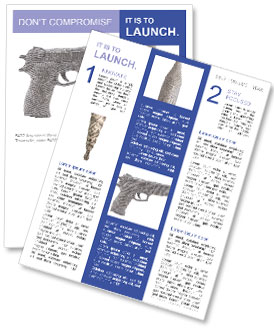 Pistol in Newspaper Newsletter Template