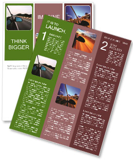 Car Driving Scene Newsletter Template
