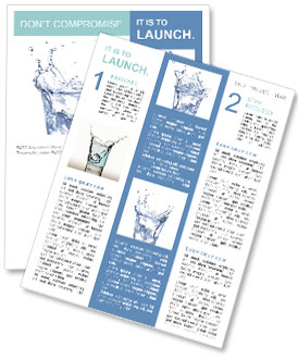 Cool Glass of Water Newsletter Template