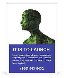 Green Digital Man Ad Template