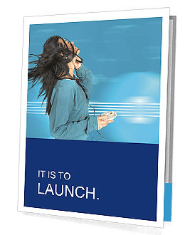 Teenager Girl Dancing in Headphones Presentation Folder