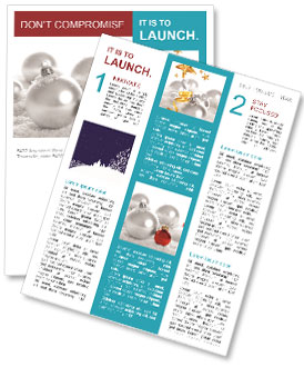 Silver and Red Xmas Balls Newsletter Template