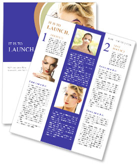Woman with Creative Makeup Newsletter Template