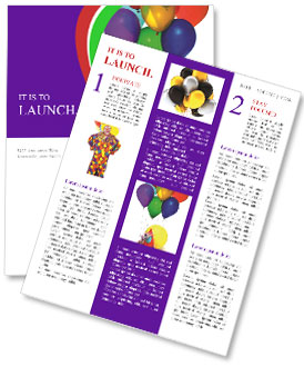 Birthday Party for Children Newsletter Template