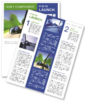 Fast Car Ride Newsletter Template