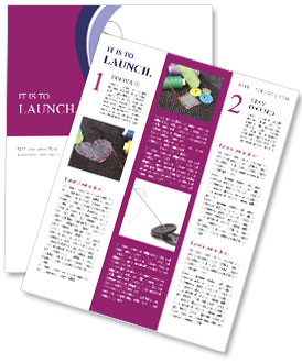 Pair of Black Buttons and Niddle Newsletter Template