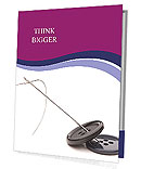 Pair of Black Buttons and Niddle Presentation Folder