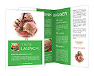 Chocolate Ice Cream with Fresh Strawberry Brochure Template