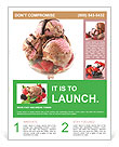 Chocolate Ice Cream with Fresh Strawberry Flyer Template