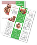 Chocolate Ice Cream with Fresh Strawberry Newsletter Template