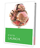 Chocolate Ice Cream with Fresh Strawberry Presentation Folder