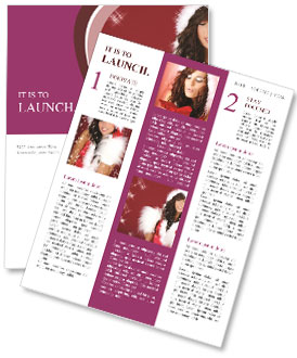 Woman in Santa Costume Blowing Snow Newsletter Template