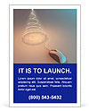 Christmas Tree Made of PC Mouse Wire Ad Template