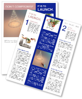 Christmas Tree Made of PC Mouse Wire Newsletter Template