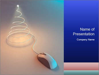 Christmas Tree Made of PC Mouse Wire PowerPoint Template