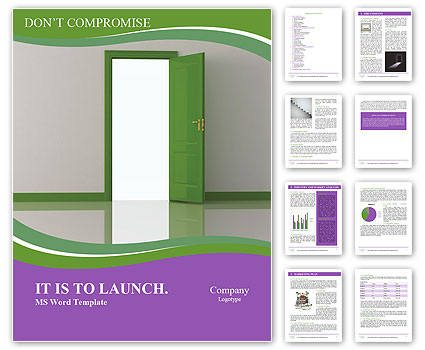 Opened Green Door Word Template