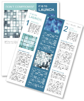 Blue Abstract Cubes Newsletter Template