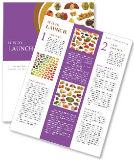 Tropical Fruits Collage Newsletter Template