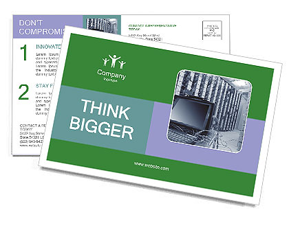 IT Servers Center Postcard Template
