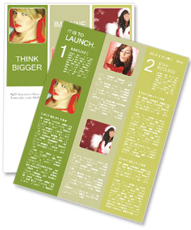 Woman Wearing Red Necklace Newsletter Template