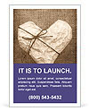 Heart Wrapped in Paper Ad Template