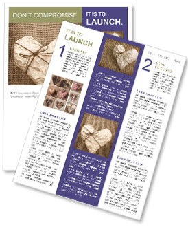 Heart Wrapped in Paper Newsletter Template