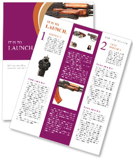 Closeup Kalashnikov Gun Newsletter Template